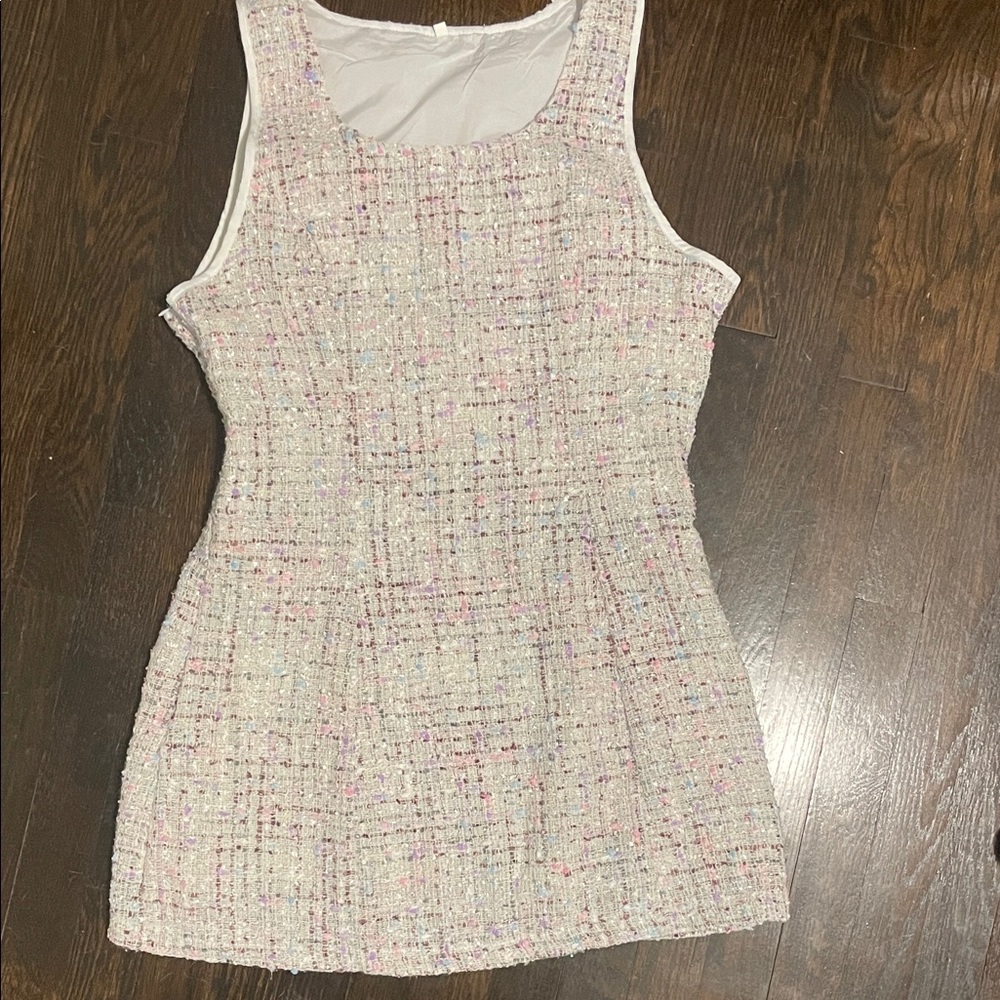 Sleeveless Tweed Dress